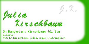 julia kirschbaum business card